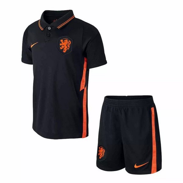 Camiseta Países Bajos 2ª Kit Niños 2020 Negro